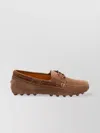 Tod's Light Walnut Leather Driving Moccasin Made In Italy Men In Brown