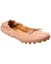Tod's Tods Bubble Leather Ballerina Flat In Pink
