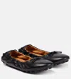 Tod's Gommino Bubble Leather Ballet Flats In Black