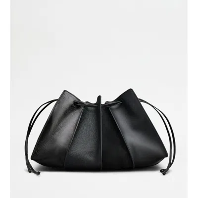 Tod's Bucket Bag In Leather Medium In Black