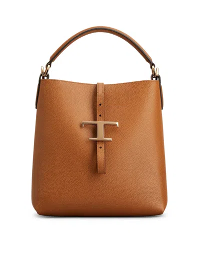 Tod's Bucket Bag T Timeless In Leather Mini In Red