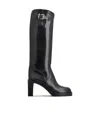 Tod's Biker Boot With Square Heel In Black