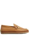Tod's Buckle-detail Leather Loafers In Brown