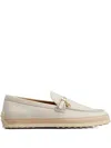 Tod's Buckle-detail Leather Loafers In Neutral