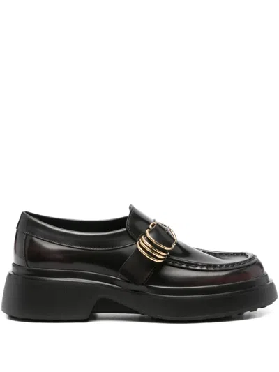 Tod's Buckle-detail Platform Loafers In Black
