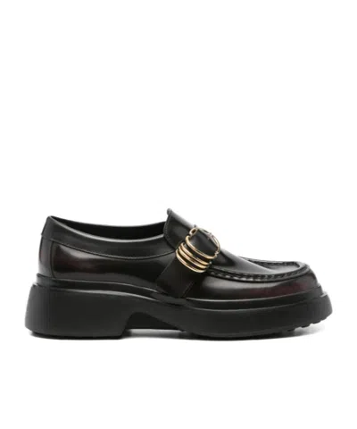 Tod's Buckle-detail Platform Loafers In Black