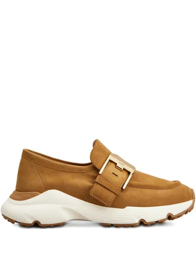 Tod's Buckle-detail Sneakers In Brown