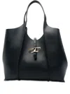 Tod's Medium Leather Tote Bag In Blue