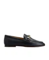 Tod's Leather Loafers With Bow In Black