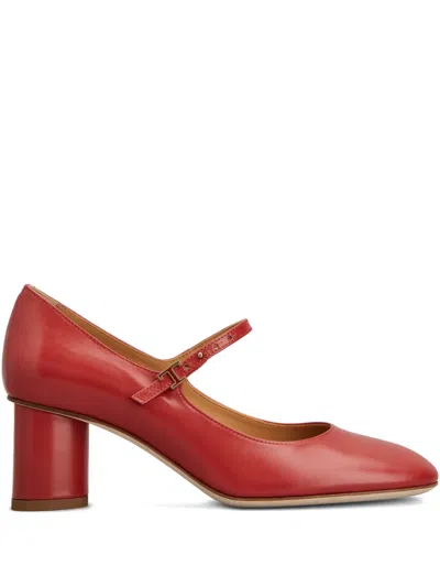 Tod's Buckle-strap Heeled Pumps In Red