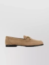 TOD'S BUCKLE SUEDE LOAFERS WITH ROUND TOE