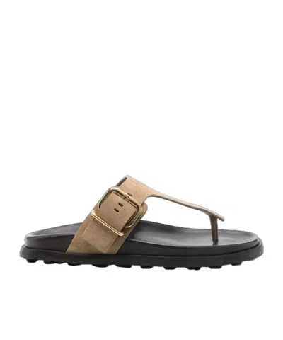 TOD'S TOD'S BUCKLE DETAILED THONG SANDALS