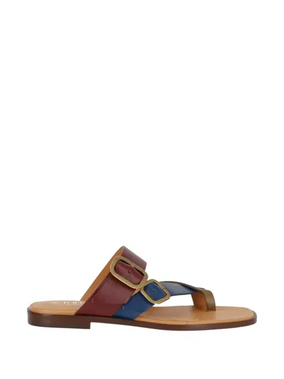 Tod's Buckle-fastening Leather Sandals In Multi