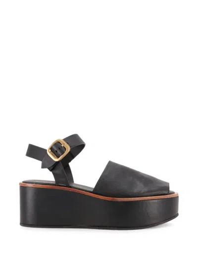 Tod's Buckle-fastening Platform Sandals In Black