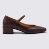Tod's Burgundy Leather Pumps In Brown