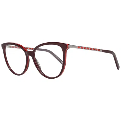 Tod's Burgundy Women Optical Frames In Black