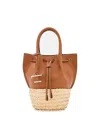 Tod's Logo Embossed Panelled Bucket Bag In Brown