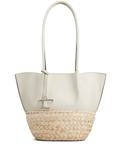 Tod's Bux Tote Bag In White