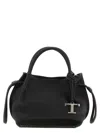 Tod's Black Handbag With Drawstring Closure And Adjustable Shoulder Strap
