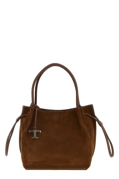 Tod's 'buz' Medium Shoulder Bag In Brown