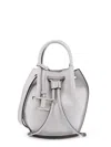 Tod's Buz Drawstring Mini Bucket Bag In Grey