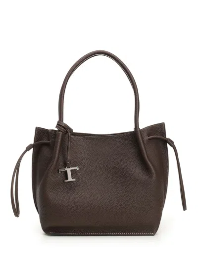Tod's Buz Sacca Media Handbags Brown
