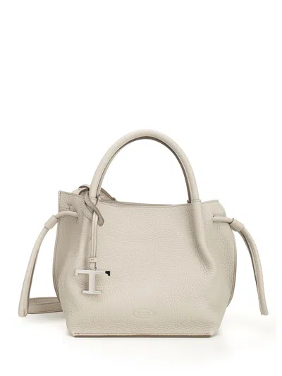 Tod's Buz Sacca Piccola Handbags White In Neutral