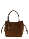 Tod's Medium Buz Suede Tote Bag In Brown