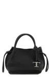 Tod's Black Handbag With Drawstring Closure And Adjustable Shoulder Strap In Black