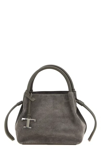 Tod's 'buz' Small Handbag In Gray