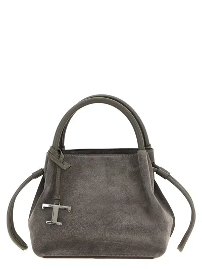 Tod's Buz Small Handbag In Gray