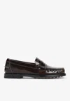 Tod's Gomma Patent Leather Penny Loafers In Burgundy