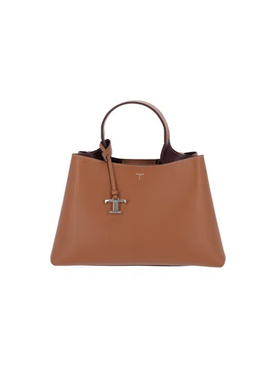 Tod's Tod`s Calf Leather Shoulder Bag In Brown