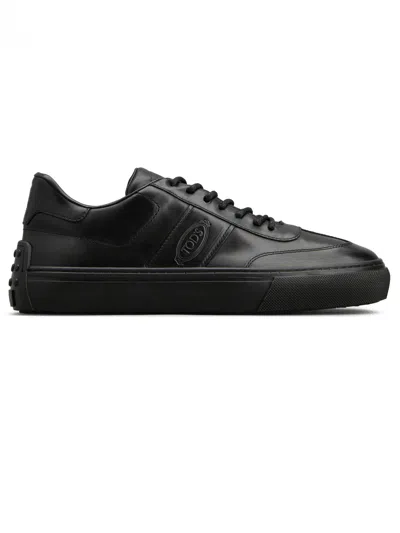 Tod's Calf Leather Sneakers In Black