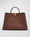 Tod's Calf Leather Top-handle Bag In Mogano