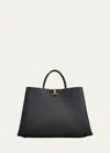 Tod's Calf Leather Top-handle Bag In Nero