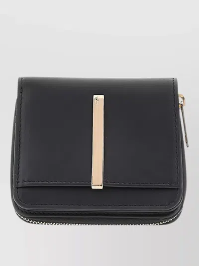Tod's Calfskin Leather Business Card Holder In Black