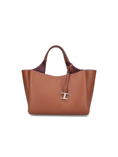 Tod's Tod`s Calfskin Leather Crossbody Bag In Brown