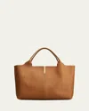 Tod's Calfskin Leather Shopping Top-handle Bag In Kenia Cacao