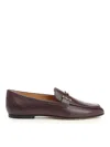 Tod's Mocassino In Pelle Con Barra Metallica In Brown
