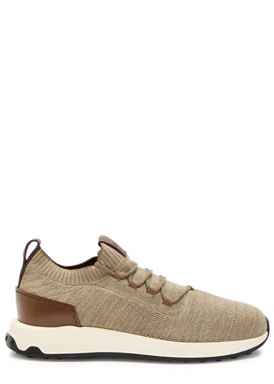 Tod's Tods Calzino Knit Sneakers In Brown