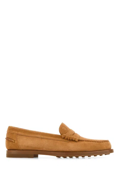 TOD'S CAMEL SUEDE LOAFERS