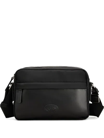 Tod's Camera Bag In Fabric And Leather Mini In Black