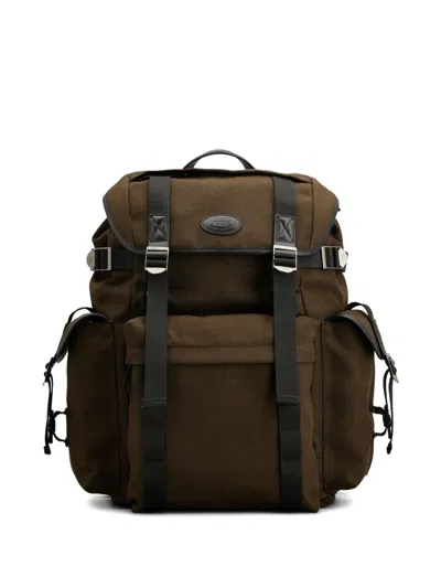 Tod's Canvas Backpack In Brown