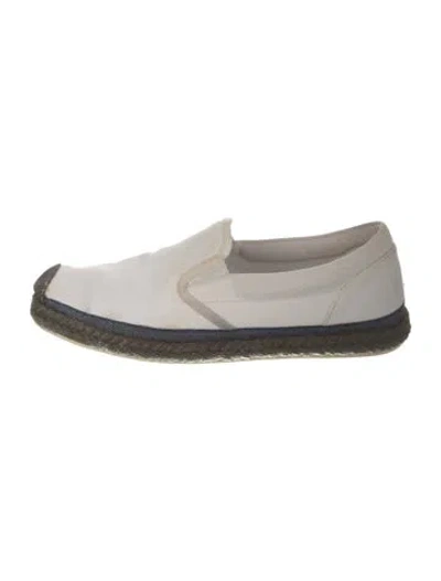 Pre-owned Tod's Canvas Braided Accents Espadrilles In Neutral