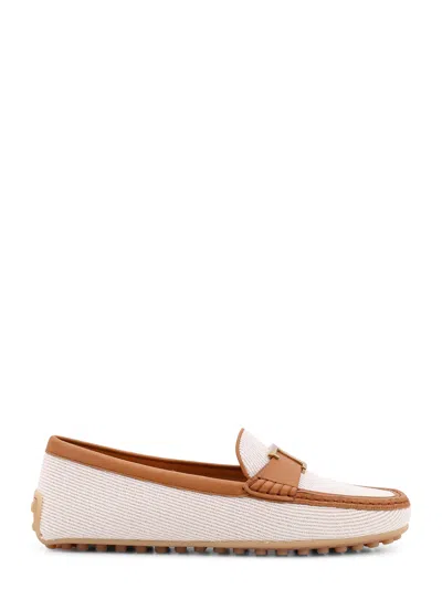 Tod's Canvas Loafer With T Timeless Detail