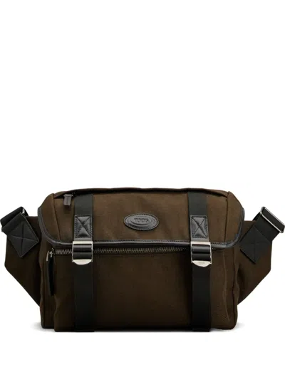 Tod's Kuriertasche Aus Canvas In Brown