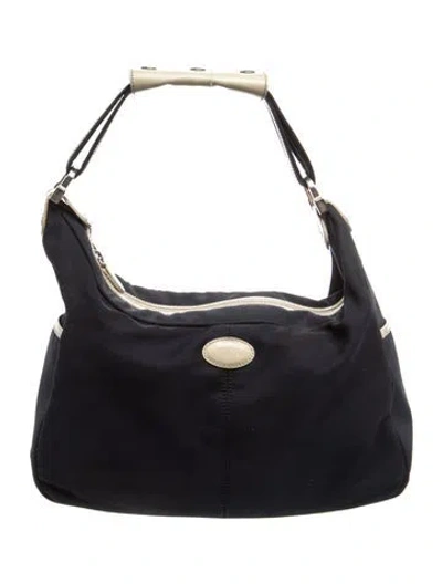 Pre-owned Tod's Canvas Top Handle Bag In Black