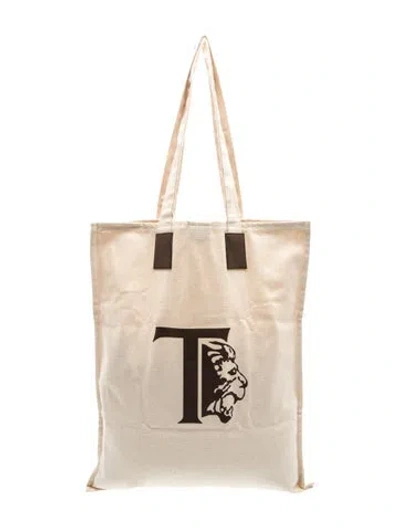Pre-owned Tod's Canvas Tote In Neutrals