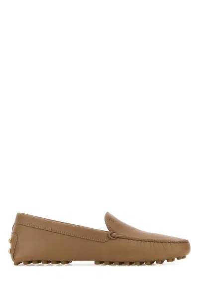Tod's Cappuccino Leather Loafers In Brown